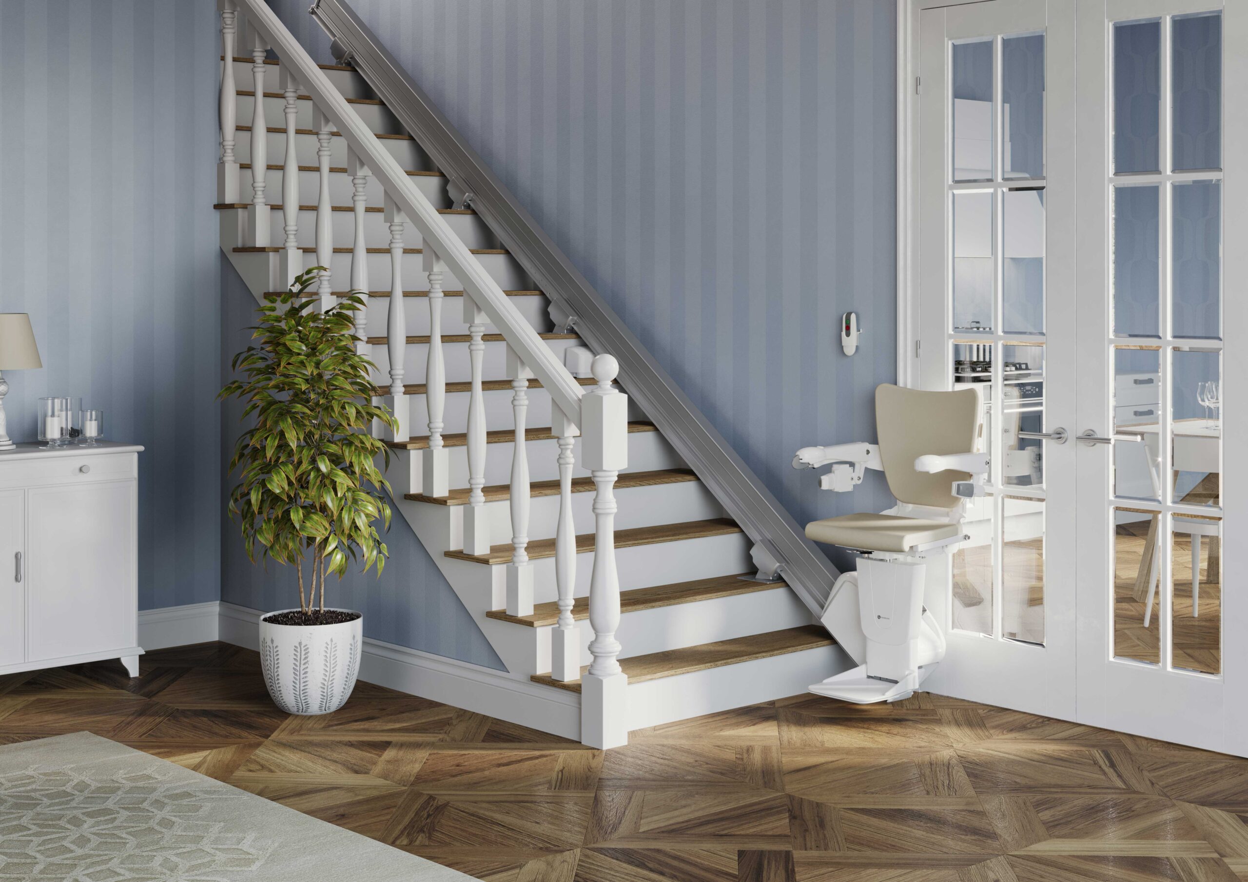 Treppenlifte für gerade Treppen SL Style mit ausfahrbarer Schiene